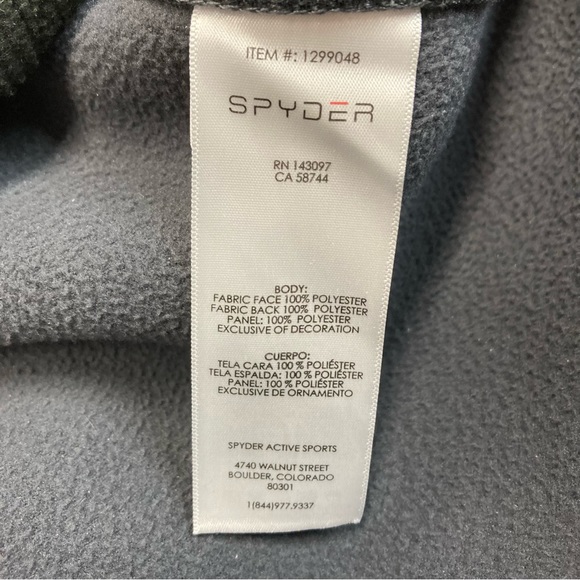 Spyder 1/2 Zip Sweater M Grey and Black with Blue Accents. Moving make an offer - Picture 8 of 8